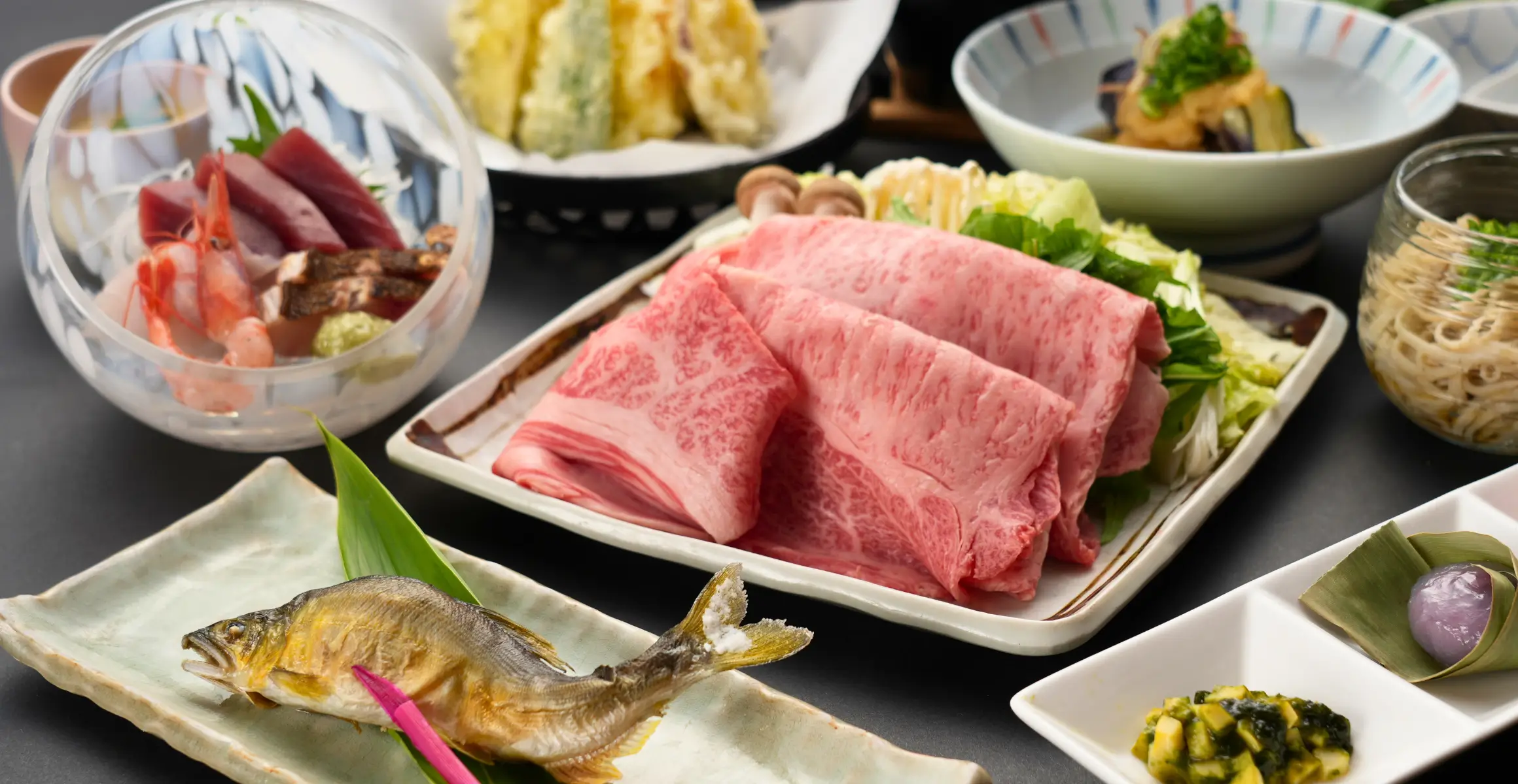 信州産の食材を中心に、地産地消の考え方で献立を組み立てた料理